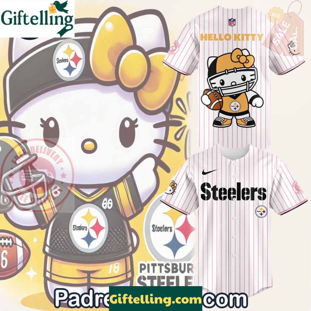 Pittsburgh Steelers X Hello Kitty Baseball Jersey Outfit