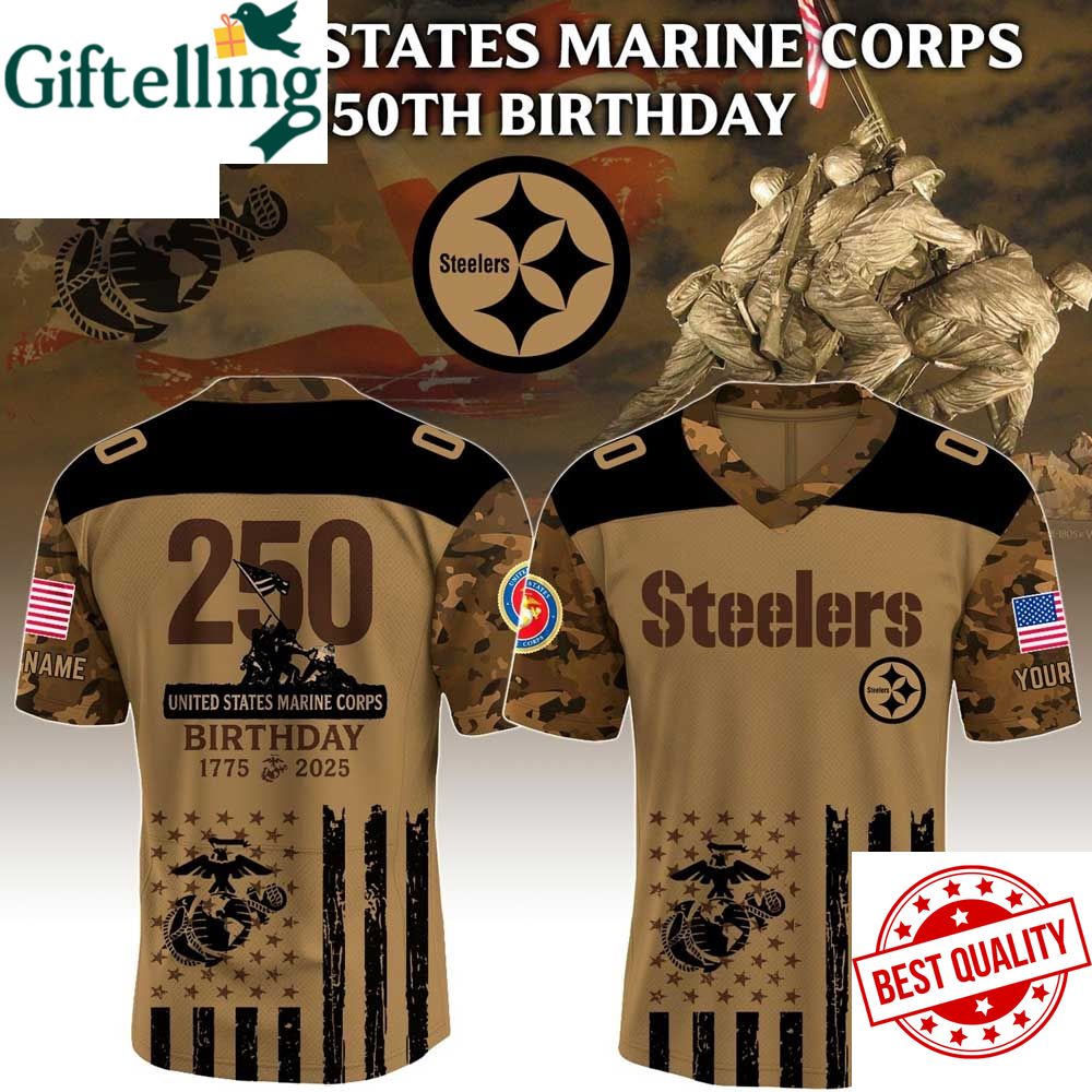Pittsburgh Steelers X U.S. Marine Corps 250Th Birthday Football Jersey