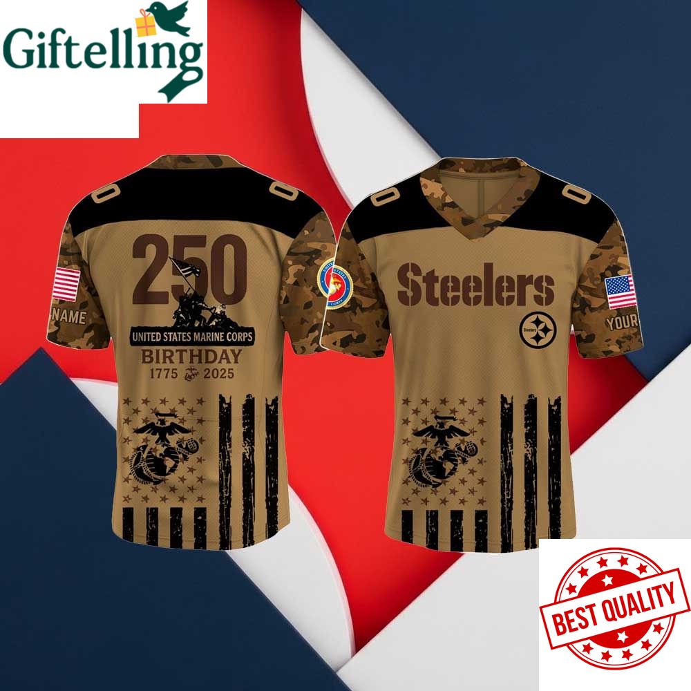 Pittsburgh Steelers X U.S. Marine Corps 250Th Birthday Football Jersey