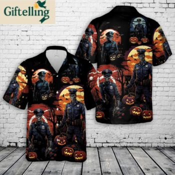 Police Halloween Hawaiian Shirt 1