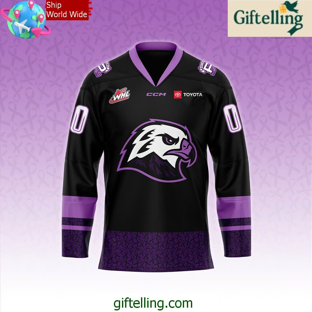 Portland Winterhawks Fight Cancer 2025 Jersey Portland Winterhawks Fight Cancer 2025 Jersey