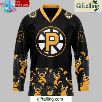 Providence Bruins Teddy Bear Black Hockey Jersey