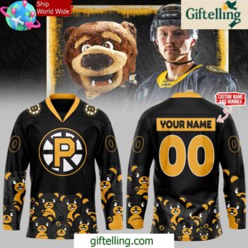 Providence Bruins Teddy Bear Black Hockey Jersey