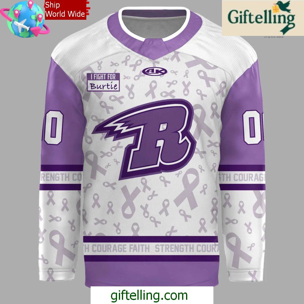 Rapid City Rush Fights Cancer 2025 Hockey Jersey Rapid City Rush Fights Cancer 2025 Hockey Jersey