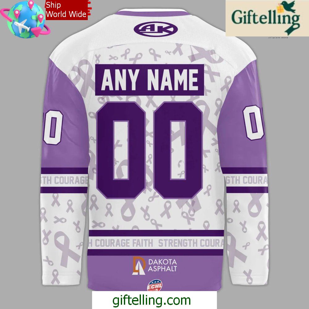 Rapid City Rush Fights Cancer 2025 Hockey Jersey Rapid City Rush Fights Cancer 2025 Hockey Jersey