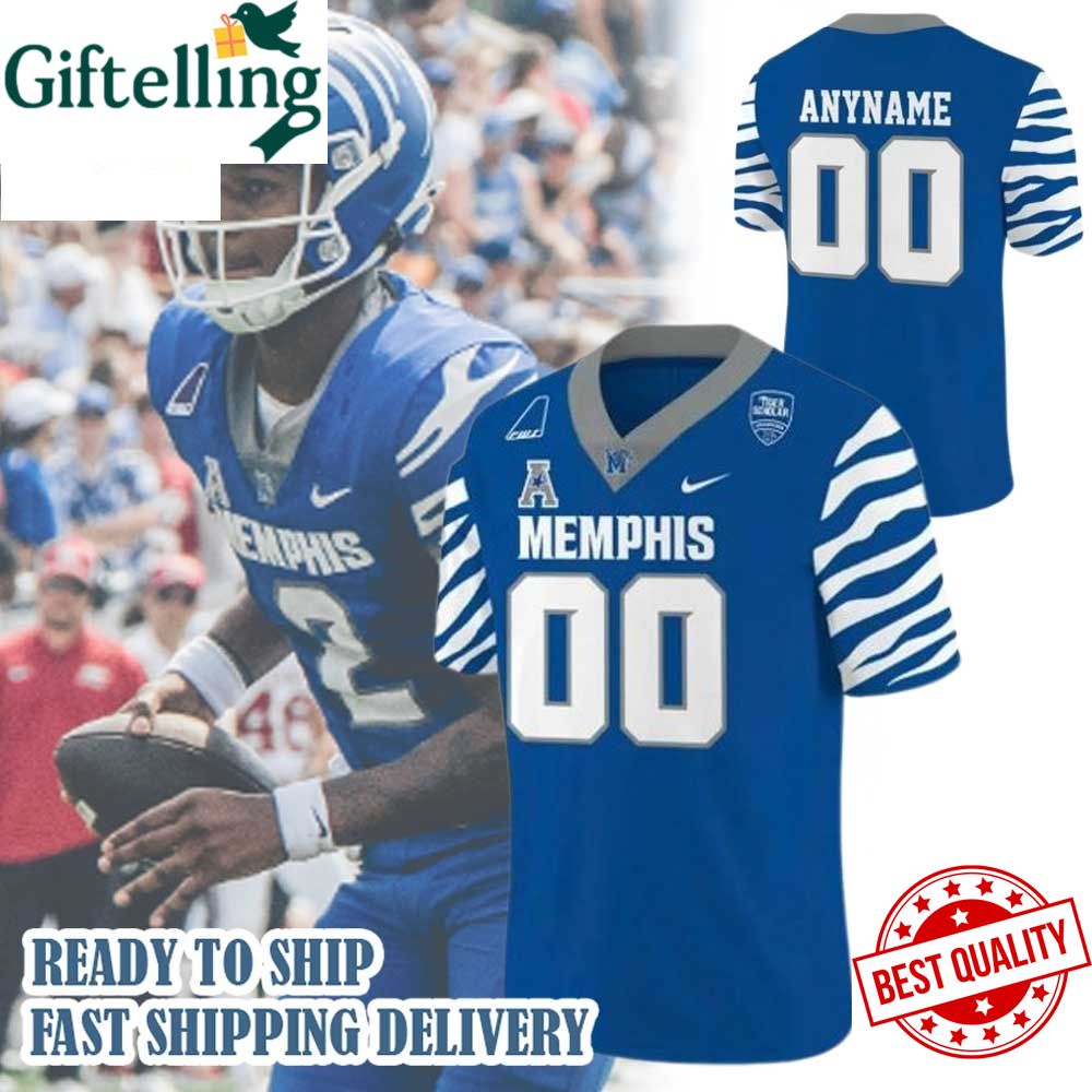 Royal Memphis Tigers Gameday Custom Football Jersey