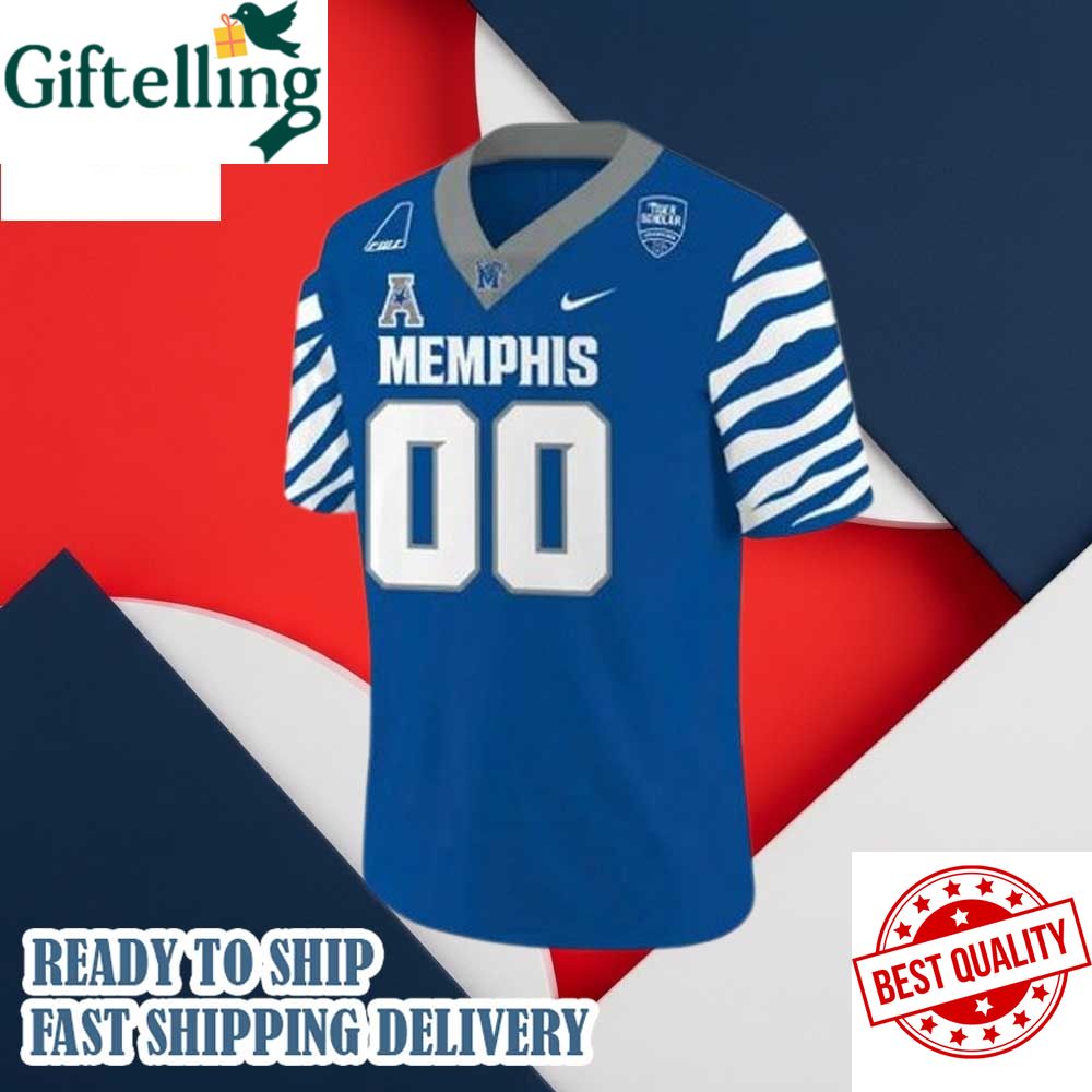 Royal Memphis Tigers Gameday Custom Football Jersey