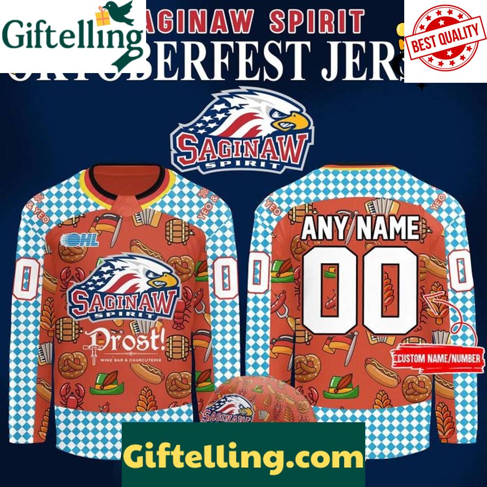 Saginaw Spirit 2025 Oktoberfest Warmup Custom Hockey