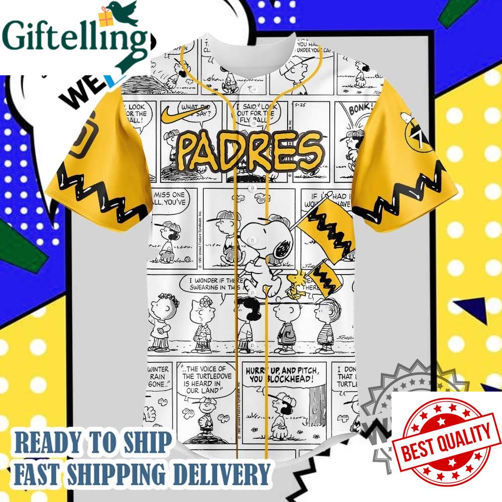 San Diego Padres 75Th Anniversary Of Peanuts Plus Jersey