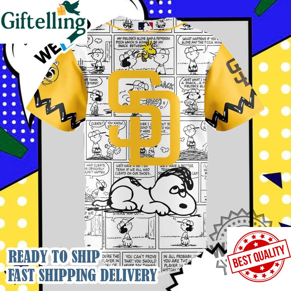 San Diego Padres 75Th Anniversary Of Peanuts Plus Jersey