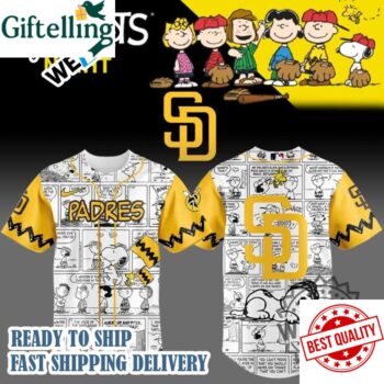 San Diego Padres 75Th Anniversary Of Peanuts Plus Jersey