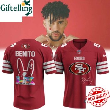 San Francisco 49Ers X Bad Bunny Super Bowl Football Jersey