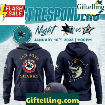 San Jose Sharks 2025 First Responders Night Special Hoodie
