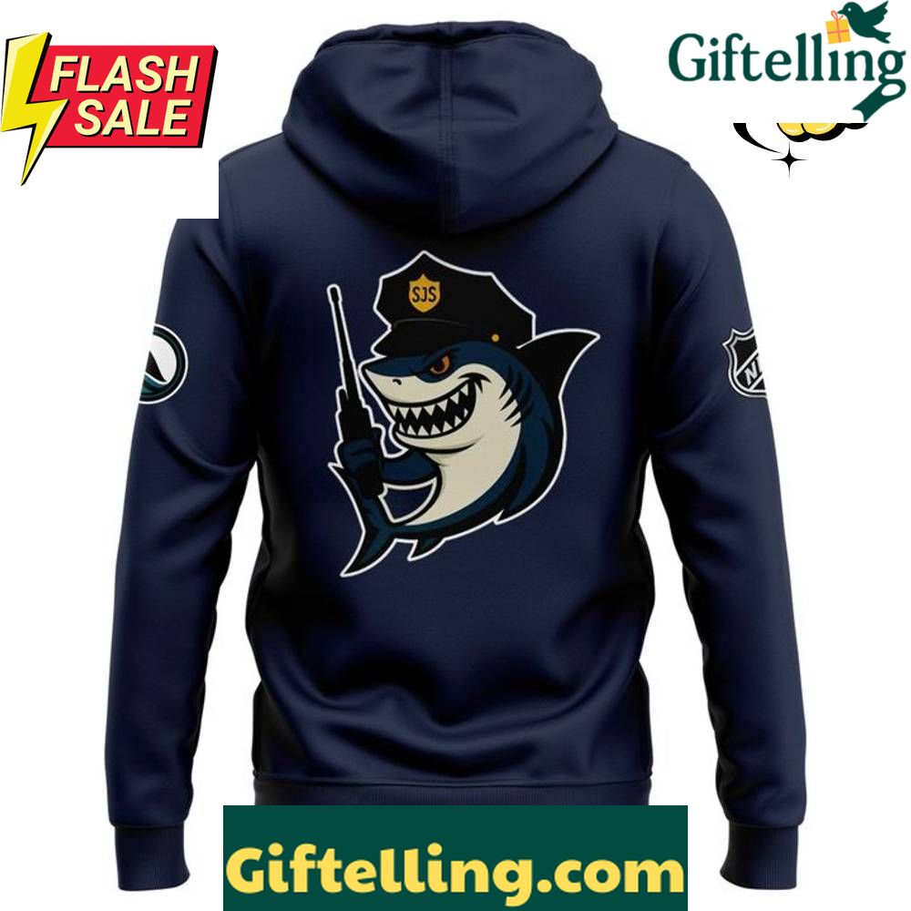 San Jose Sharks 2025 First Responders Night Special Hoodie