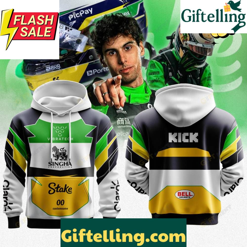 Sauber Gabriel Bortoleto Premium F1 Helmet Special Hoodie