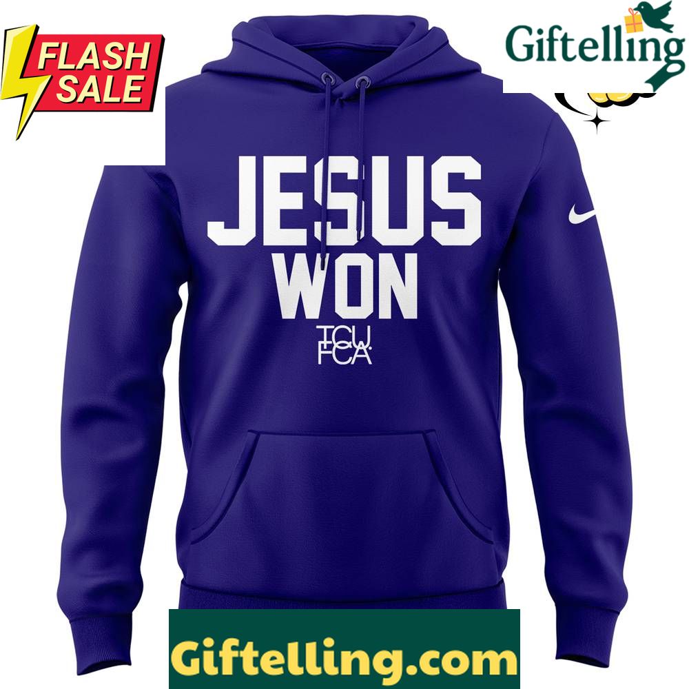 TCU Horned Frogs x Jesus Won Special Purple Hoodie