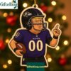 Trump Football Baltimore Ravens Wooden Ornament Funny Nfl Christmas Decor