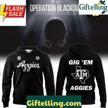 Texas A&M Aggies Dark Mode 'Blackout' Special Tee
