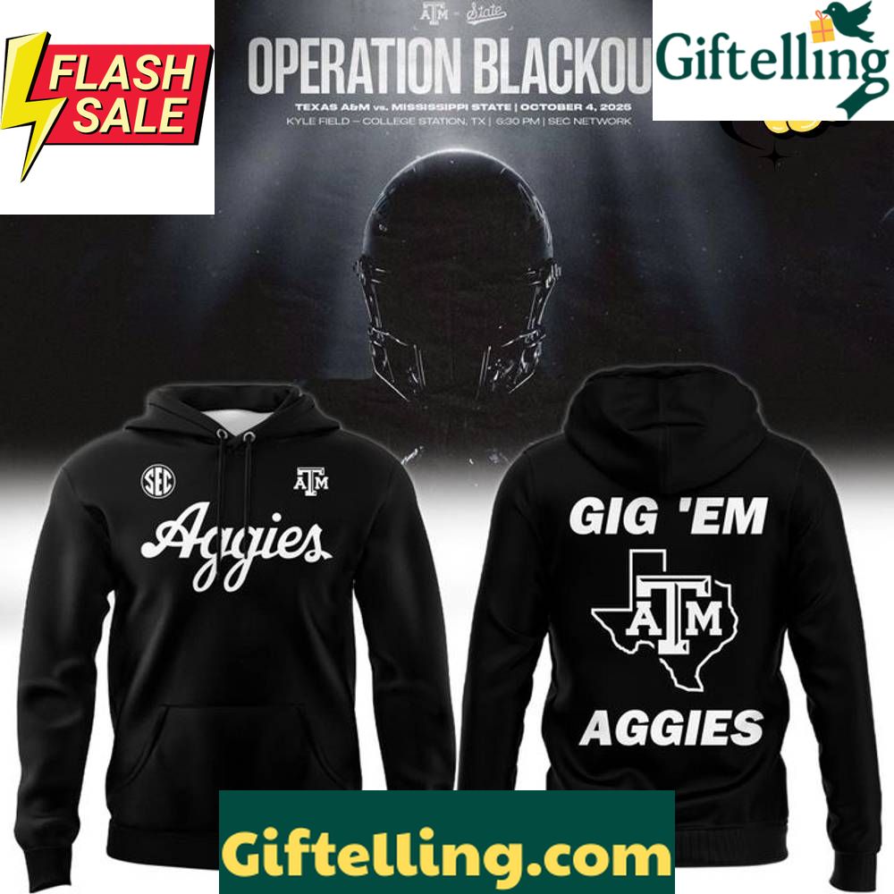 Texas A&M Aggies Dark Mode 'Blackout' Special Tee