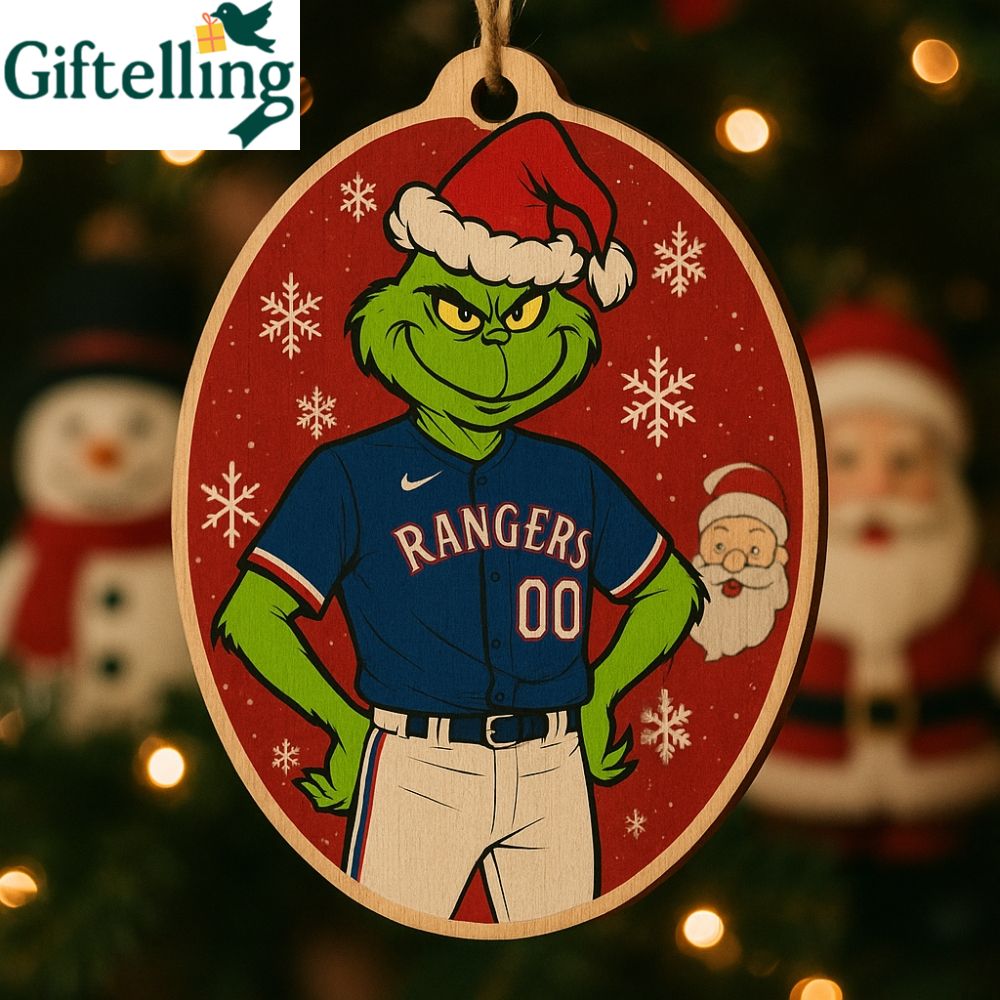 The Grinch Texas Rangers Ornament Mlb Christmas Decoration For Fans 2025