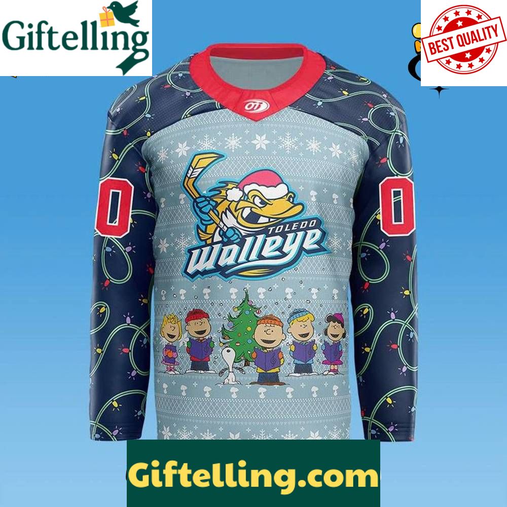 Toledo Walleye Peanuts Christmas Custom Hockey