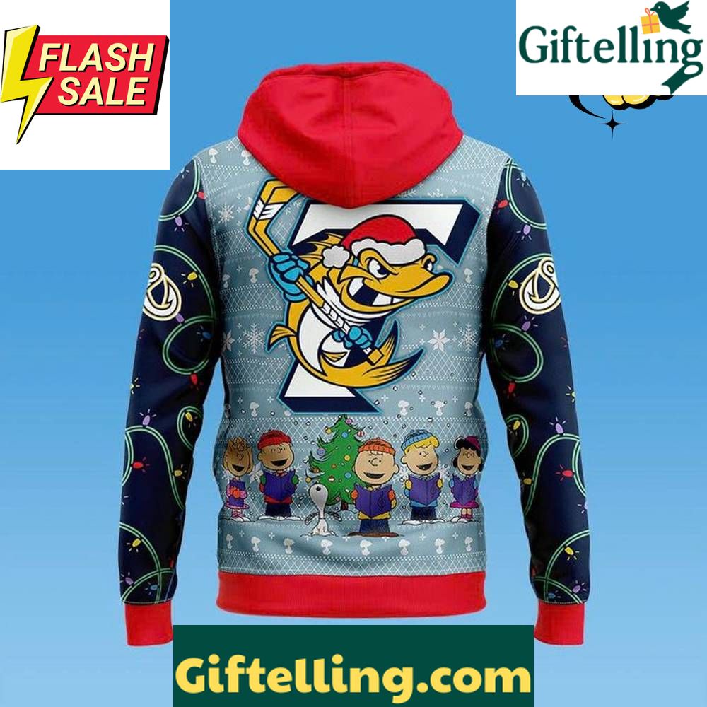 Toledo Walleye x Peanuts Christmas Night 2025 Special Hoodie
