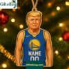 Trump Nba Golden State Warriors Wooden Christmas Ornament