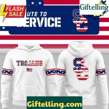 USC Trojans 2025 Military Appreciation Salute To Service Wordmark Hoodie