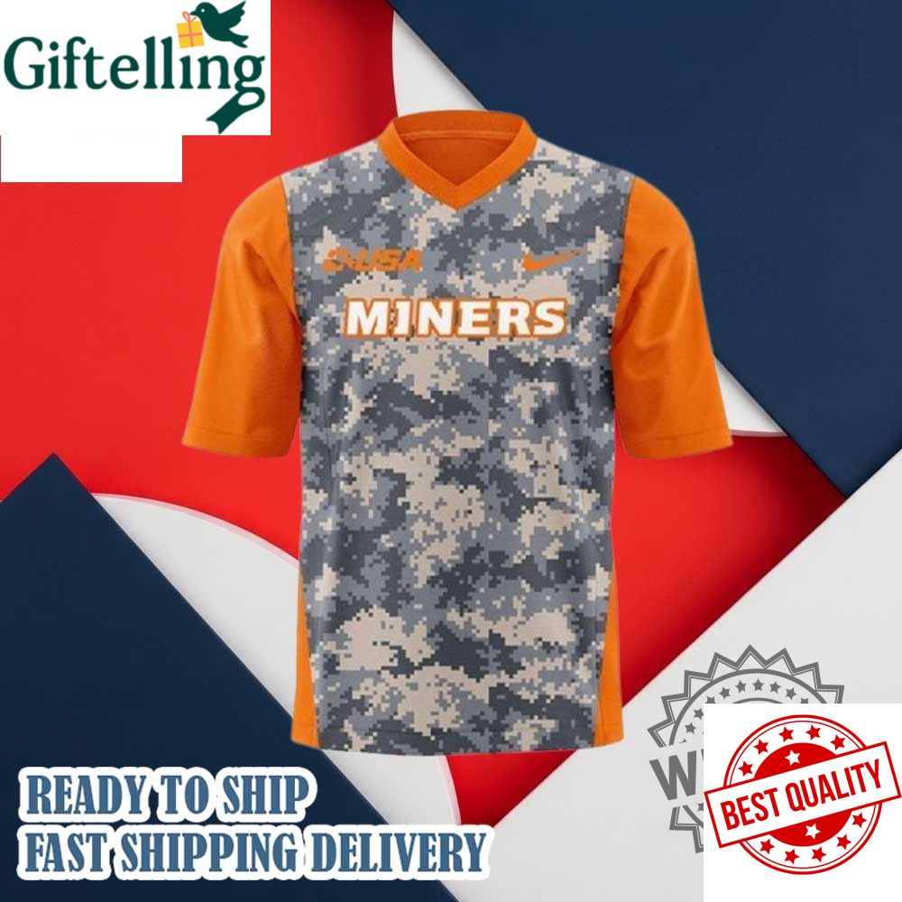 Utep Miners For Our Heroes Uniform Football Jersey