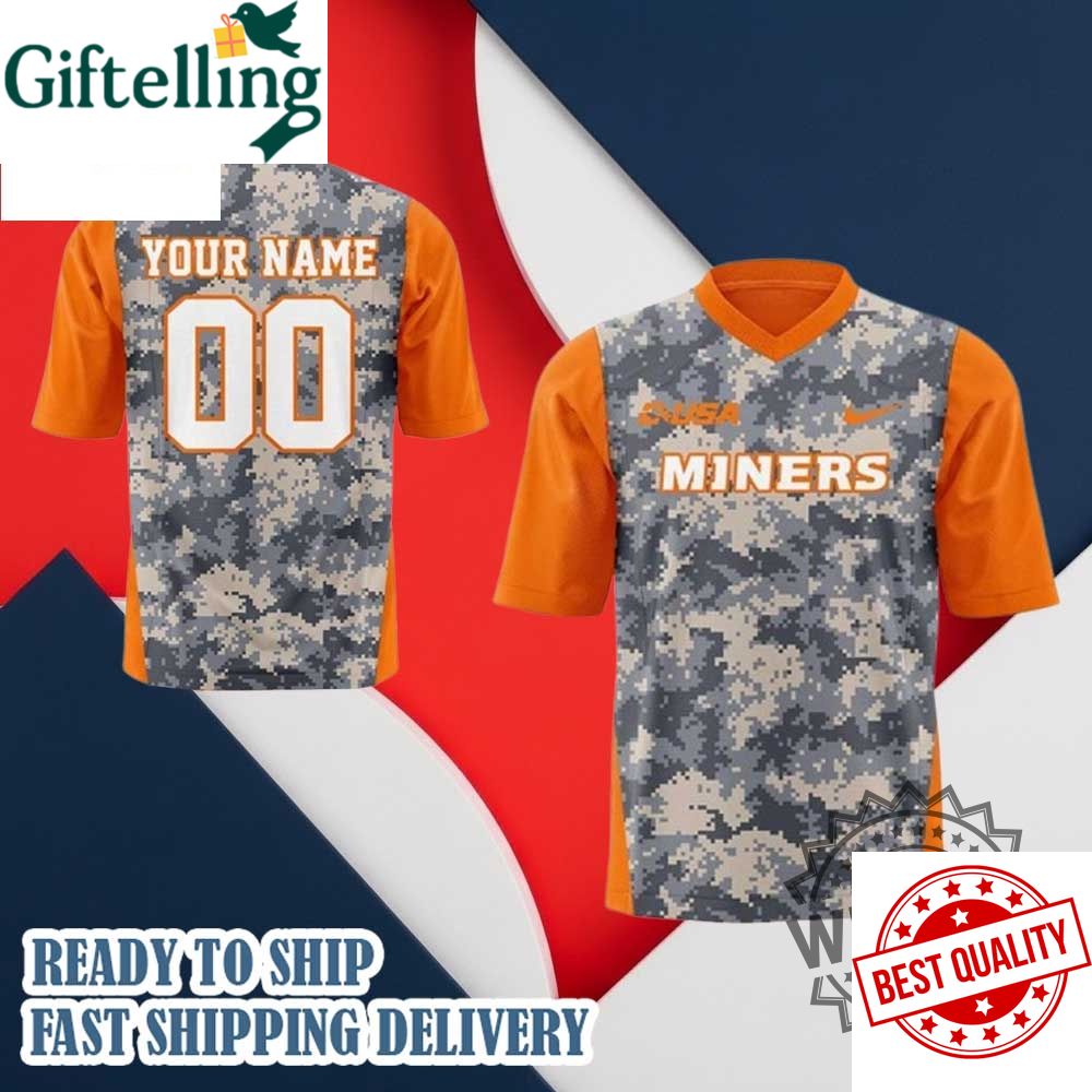 UTEP Miners For Our Heroes Uniform Football Jersey