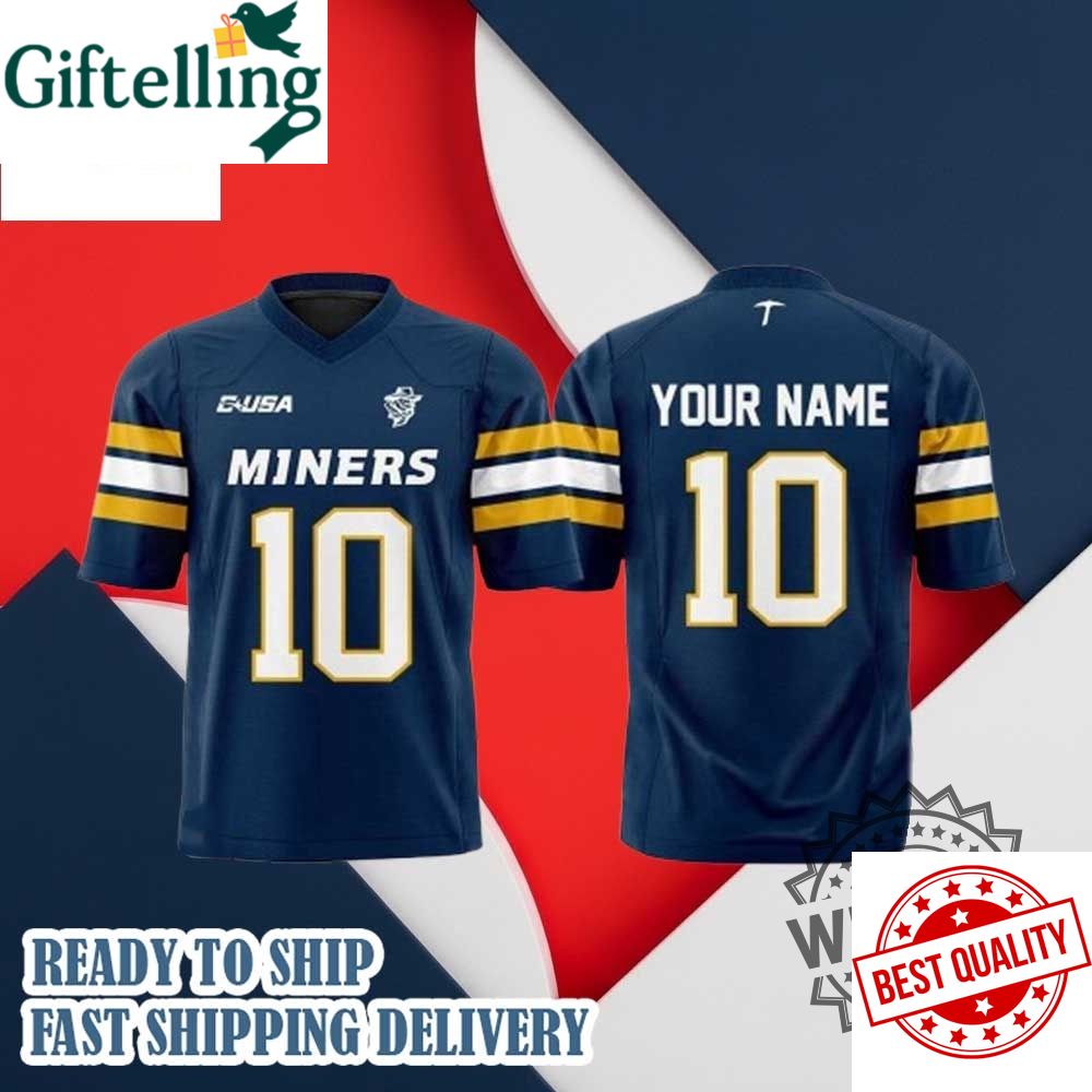 Utep Miners Sun City New Uniform 2025 Custom Football Jersey