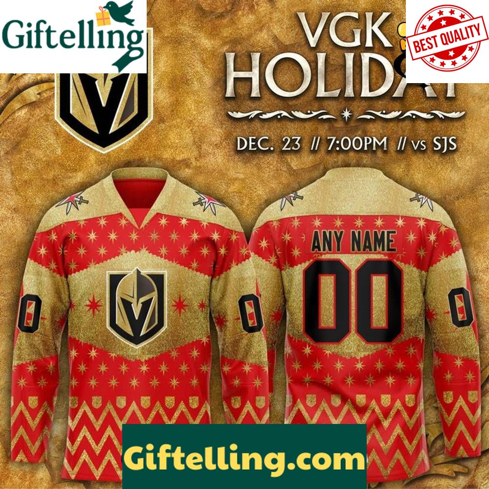Vegas Golden Knights x 2025 Christmas Holiday Custom Hockey