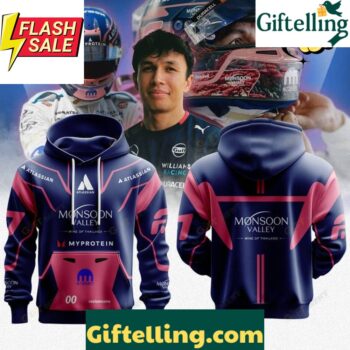 Williams Alex Albon Premium F1 Helmet Special Hoodie