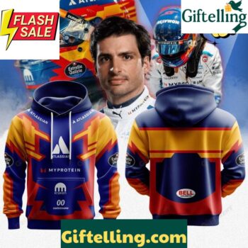 Williams Carlos Sainz Premium F1 Helmet Special Hoodie