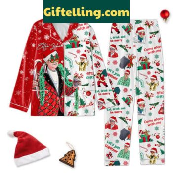 Elton John Come Along With Me 2024 Christmas Polyester Pajamas Set