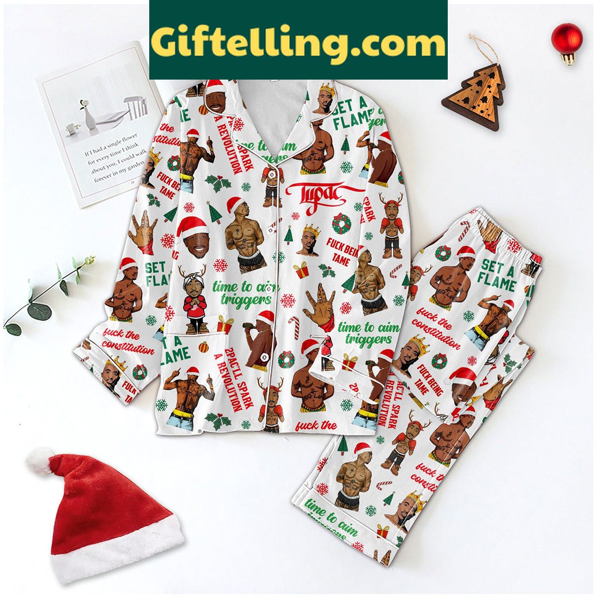 2pac-christmas-polyester-pajamas-set-spark-a-revolution-this-holiday-1 Tupac Shakur-inspired Christmas polyester pajamas set