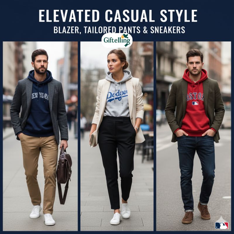 MLB hoodie color coordination guide showing complementary outfit combinations and styling principles