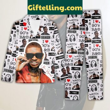 Usher I Love 90's R&B Watch This Polyester Pajamas Set