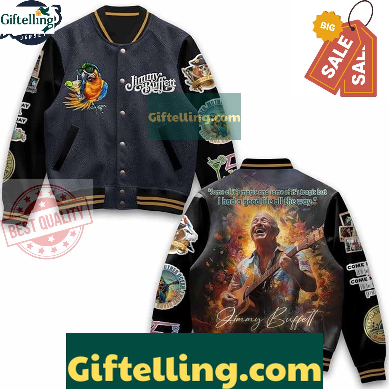 Jimmy Buffett Baseball Jacket Outfit MLB Gift 1 Jimmy Buffett Baseball Jacket Outfit MLB Gift