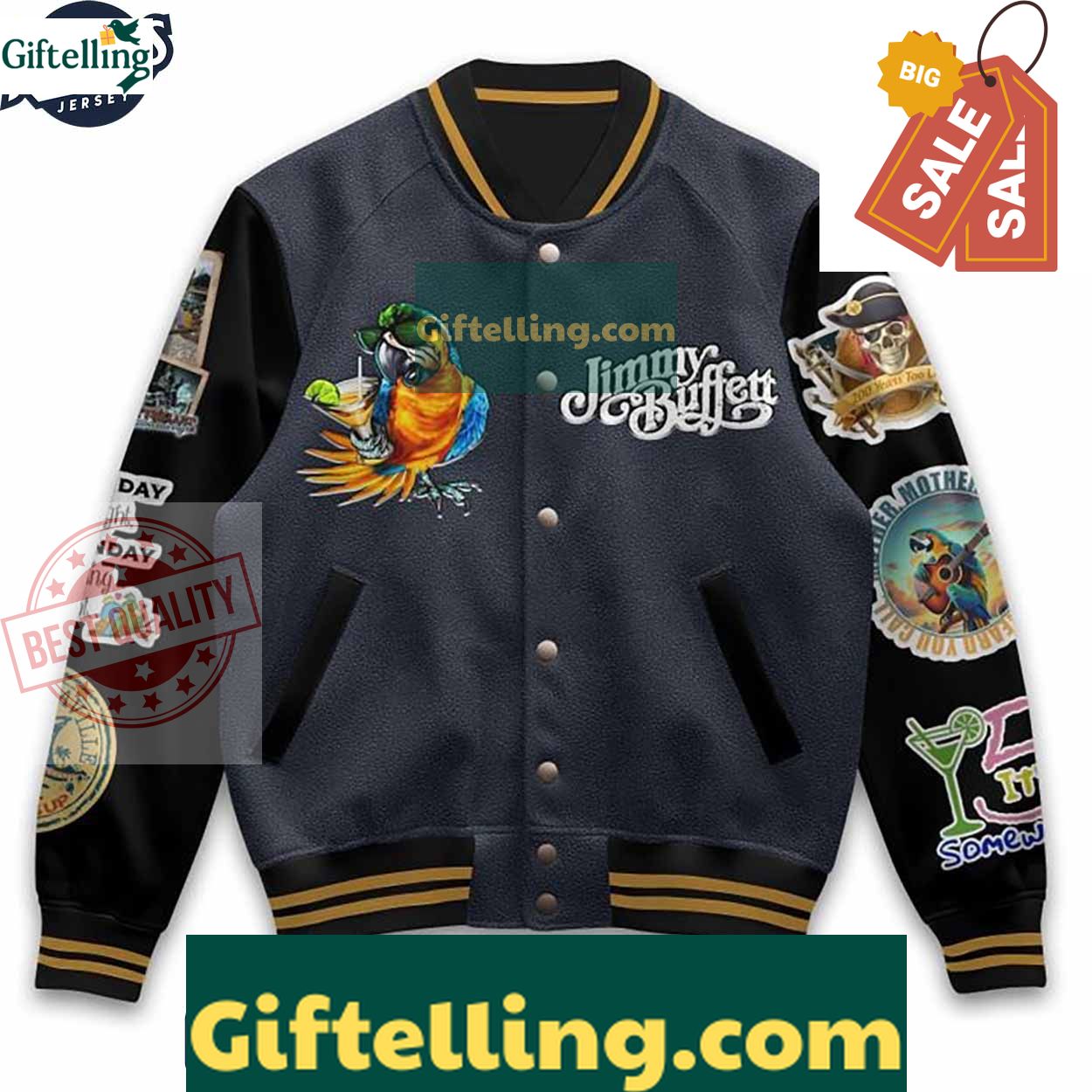 Jimmy Buffett Baseball Jacket Outfit MLB Gift 2 Jimmy Buffett Baseball Jacket Outfit MLB Gift