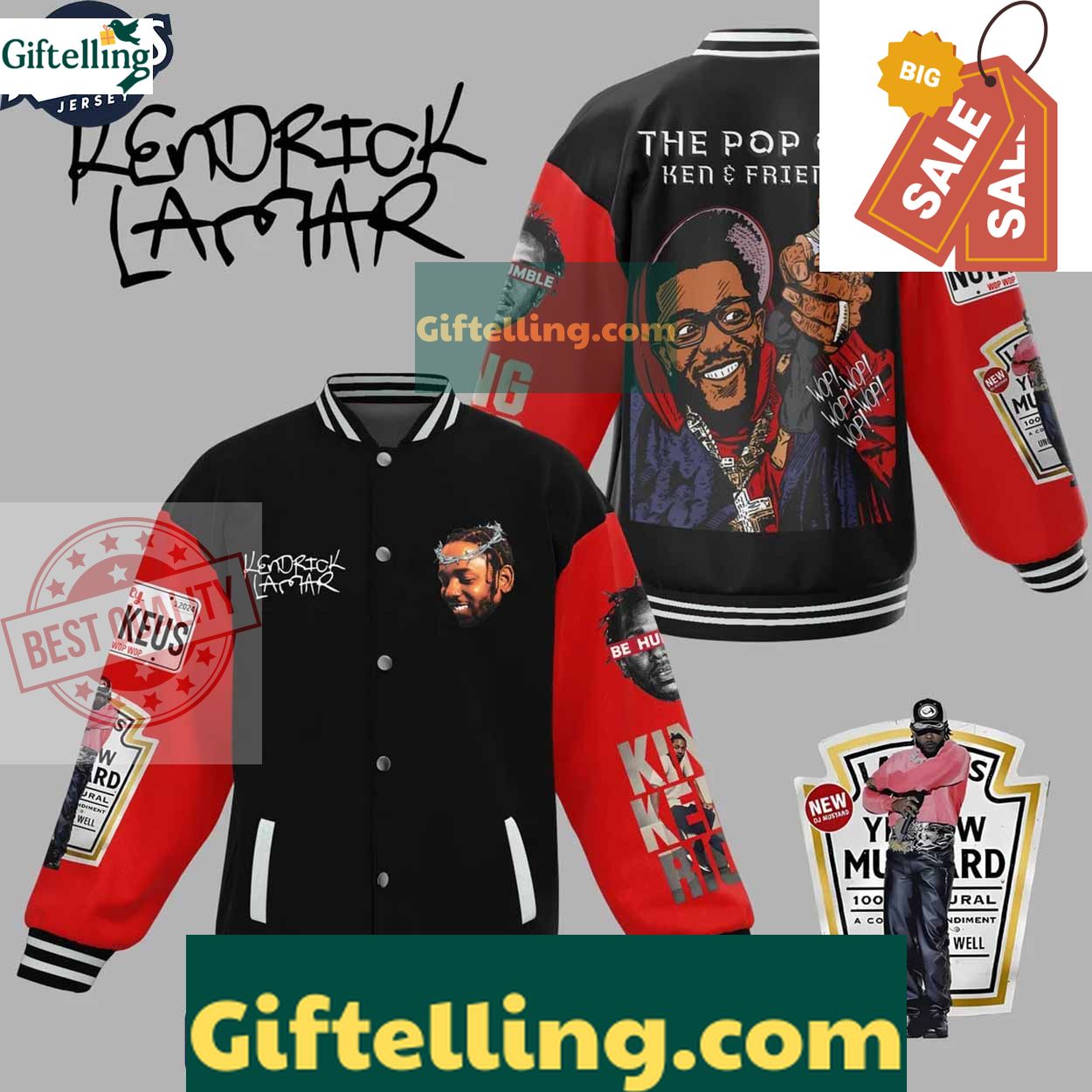 Kendrick Lamar The Pop Out Baseball Jacket Outfit MLB Gift 1 Kendrick Lamar The Pop Out Baseball Jacket Outfit MLB Gift