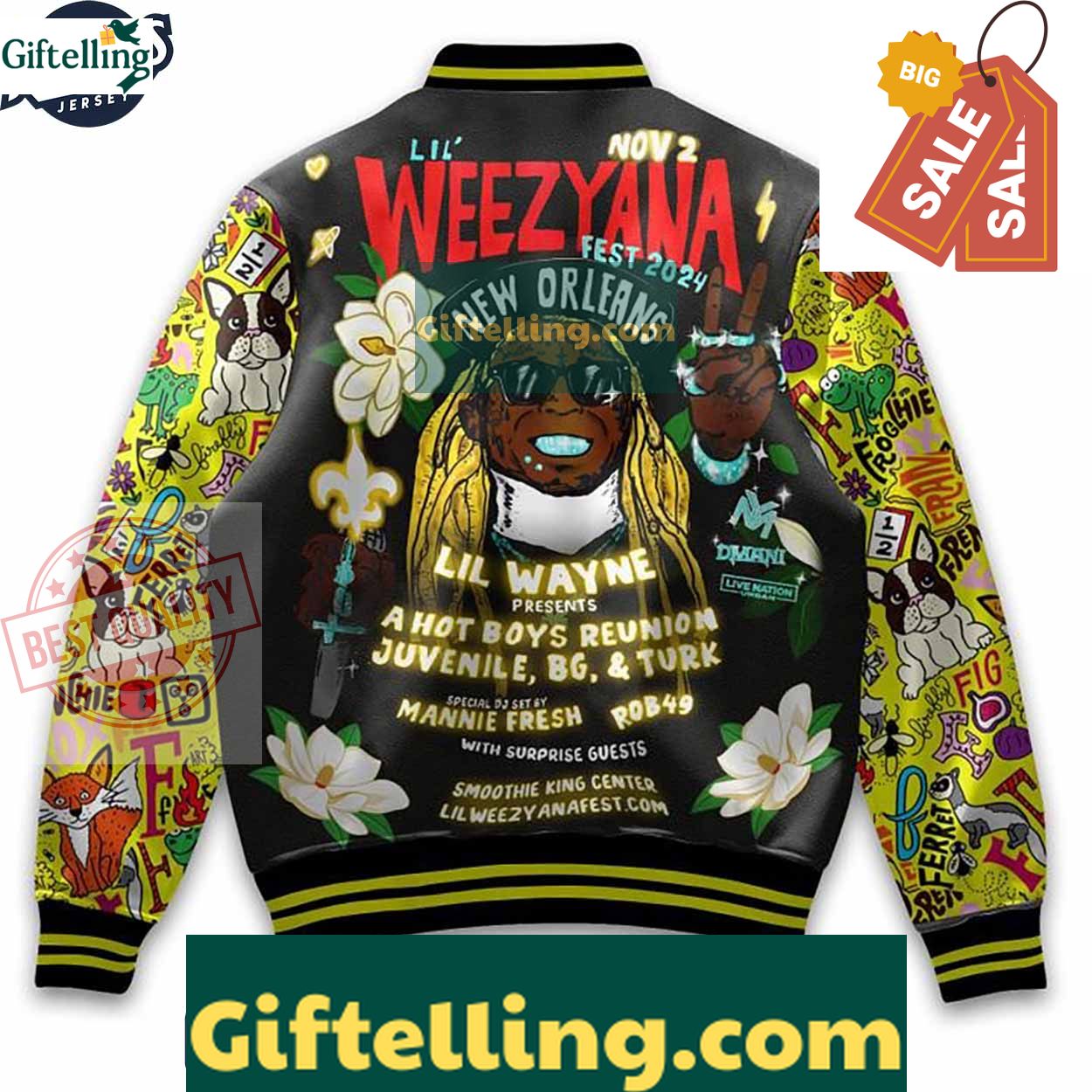 Lil Wayne Weezyana Baseball Jacket Outfit MLB Gift 4 Lil Wayne Weezyana Baseball Jacket Outfit MLB Gift