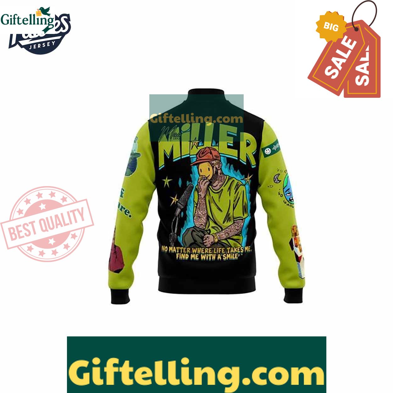 Mac Miller Baseball Jacket MLB Gift 3 Mac Miller Baseball Jacket MLB Gift