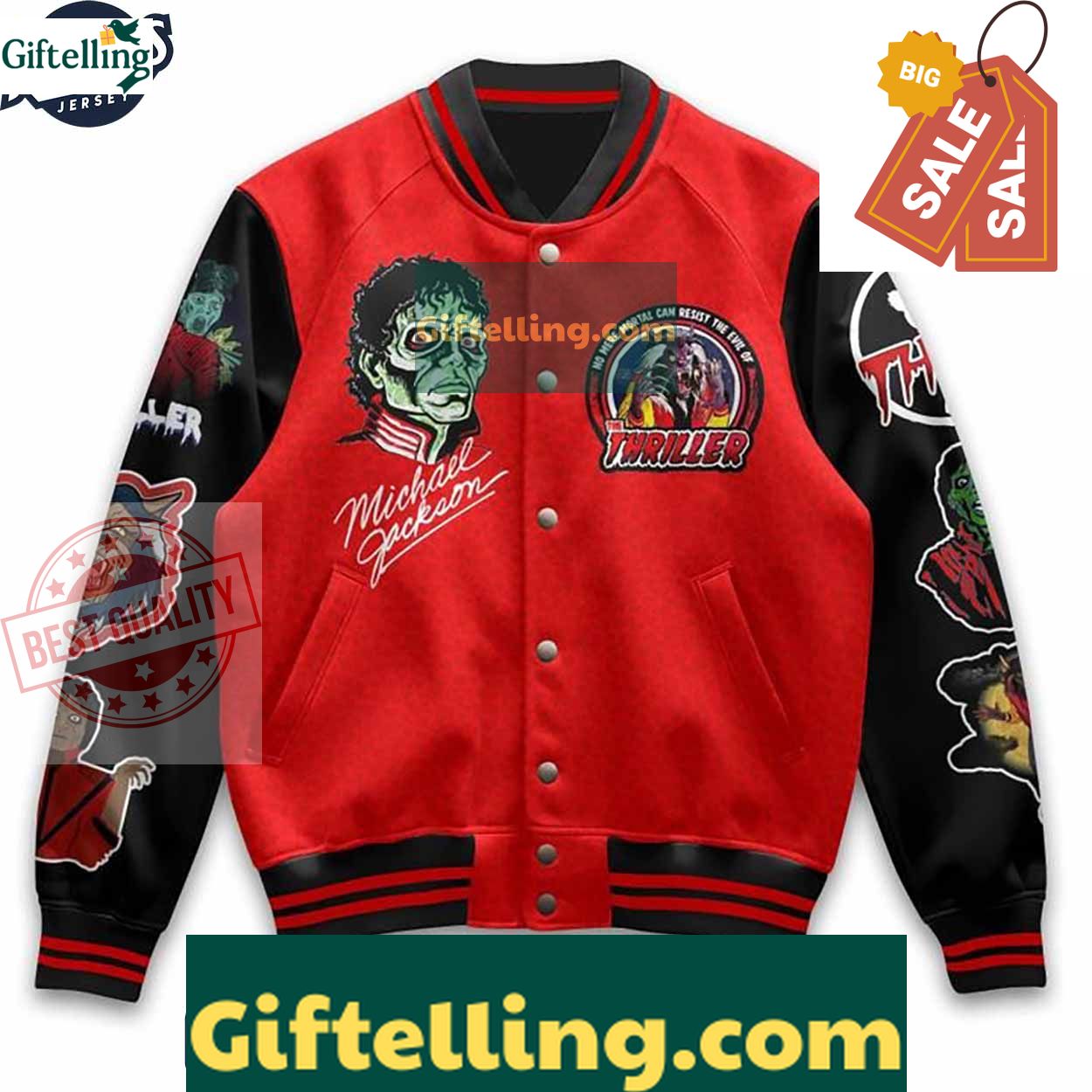 Michael Jackson Thriller Baseball Jacket Outfit MLB Gift 3 Michael Jackson Thriller Baseball Jacket Outfit MLB Gift