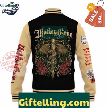 Motley Crue Smiling Mask Custom Baseball Jacket MLB Gift