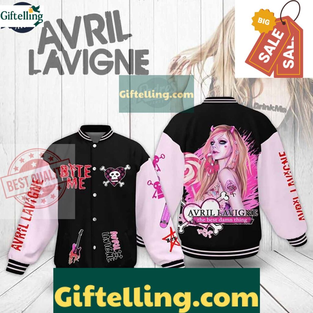 Music Avril Lavigne Bite Me Baseball Jacket MLB Gift
