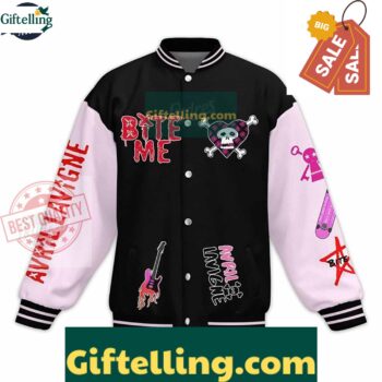 Music Avril Lavigne Bite Me Baseball Jacket MLB Gift