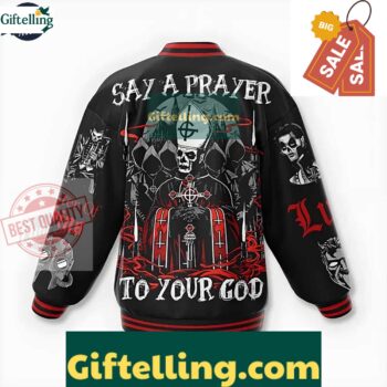 Music Ghost Band Black Baseball Jacket MLB Gift