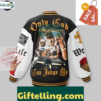 Music Tupac Shakur Baseball Jacket Rapper Style MLB Gift