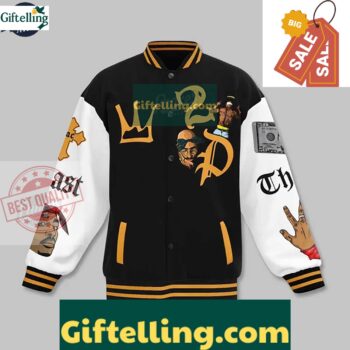 Music Tupac Shakur Baseball Jacket Rapper Style MLB Gift